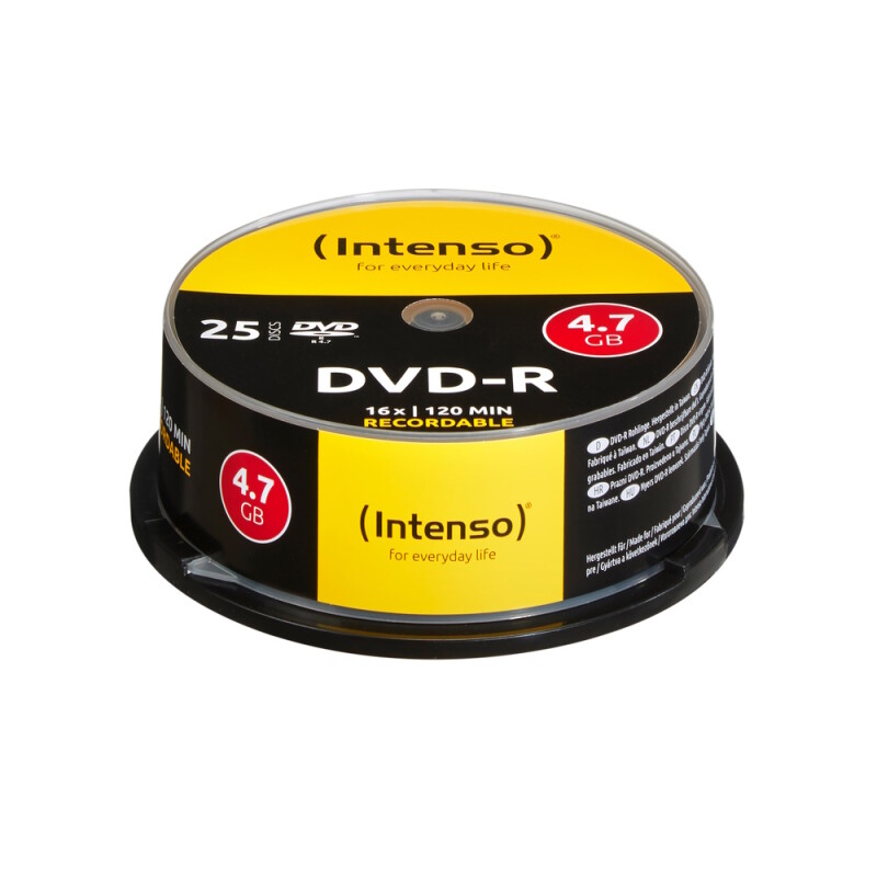 Intenso DVD-R 4,7GB, 16x Speed - DVD Cake Box 25